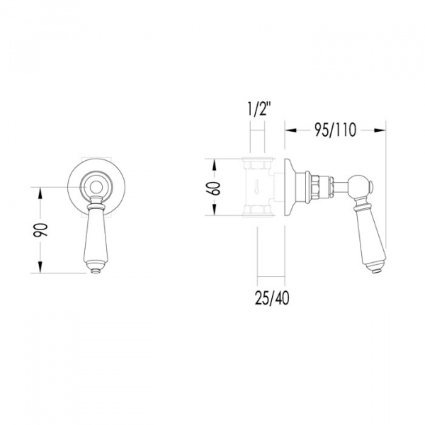 Devon&Devon Dandy Кран запорный, цвет: никель блестящий