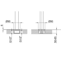Fantini Внутренняя часть напольного смесителя, 1/2''
