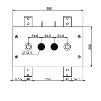 Carlo Frattini Wellness Верхний модуль Modular 350х200 мм., встраиваемый в потолок, Bluetooth, LED подсветка-хромотерапия с 8 цветами, цвет: хром