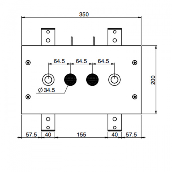 Carlo Frattini Wellness Верхний модуль Modular 350х200 мм., встраиваемый в потолок, Bluetooth, LED подсветка-хромотерапия с 8 цветами, цвет: хром