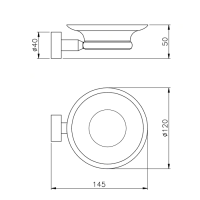 Nicolazzi Minimale Мыльница, подвесная, цвет: хром/белый