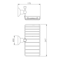 Nicolazzi Cristallo Di Rocca Полочка-решетка подвесная, цвет: золото