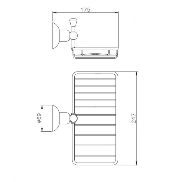 Nicolazzi Cristallo Di Rocca Полочка-решетка подвесная, цвет: хром
