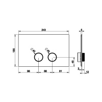 Gessi Ingranaggio Клавиши смыва Geberit Sigma 8 e Sigma 12., цвет: хром