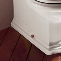 Kerasan Waldorf Унитаз напольный удлиненный 65х37см c низким бачком, трубой, ручкой смыва справа, фурнитура бронза, СИДЕНЬЕ НА ВЫБОР