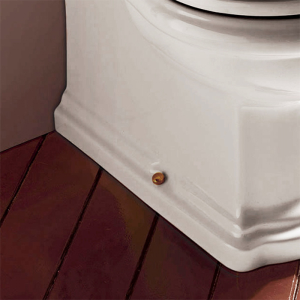 Kerasan Waldorf Унитаз напольный удлиненный 65х37см c низким бачком, трубой, ручкой смыва справа, фурнитура бронза, СИДЕНЬЕ НА ВЫБОР