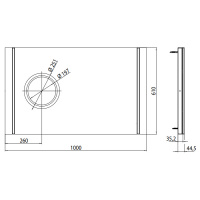 EMCO Зеркало со LED подсветкой, B100xH61см