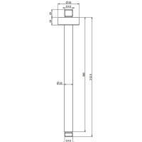 Carlo Frattini Wellness Держатель верхнего душа 300 мм., потолочного монтажа, цвет: хром