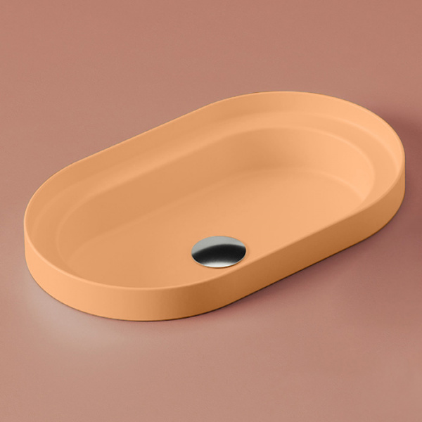 Artceram Fuori Scala Раковина 58х36 см, без отв., цвет: arancio cammeo