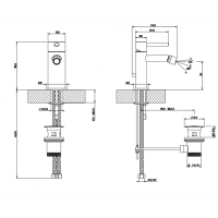 Gessi Ovale Смеситель для биде на 1 отверстие, с донным клапаном, цвет: хром