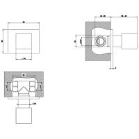 Gessi Rettangolo Запорный вентиль с подключением 1/2”, внешняя часть, цвет: хром