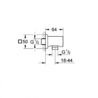 Шланговое подсоединение Grohe 27076000 хром