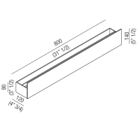 Agape Sen Полотенцедержатель, 80см, подвесной, цвет: черный