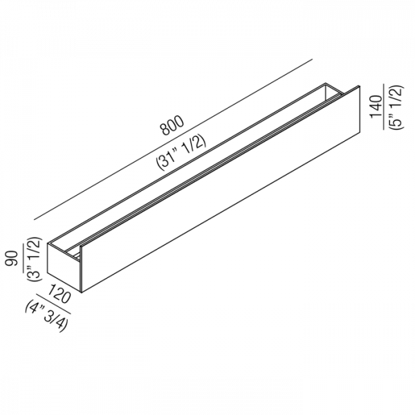 Agape Sen Полотенцедержатель, 80см, подвесной, цвет: черный