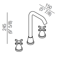 Agape Memory Смеситель для раковины , на 3 отв., цвет: хром
