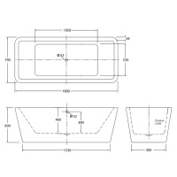 Azzurra Build Ванна отдельностоящая овальная из акрила 180х80х60см, цвет: белый