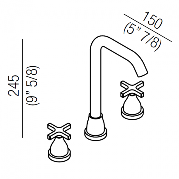 Agape Memory Смеситель для раковины , на 3 отв., цвет: хром