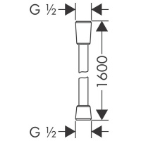 Hansgrohe Isiflex Шланг 160см, цвет: хром