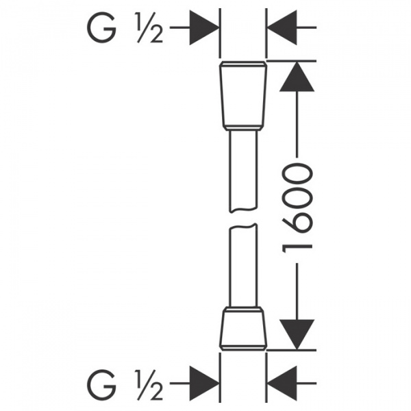 Hansgrohe Isiflex Шланг 160см, цвет: хром