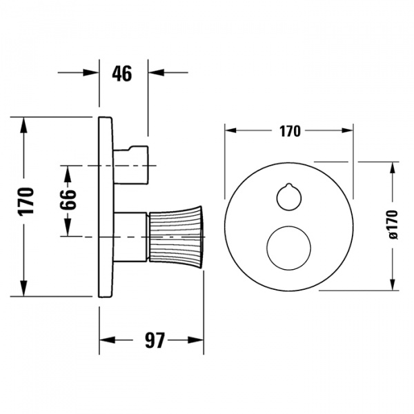 Duravit White Tulip Смеситель для ванны, встраиваемый, цвет: хром