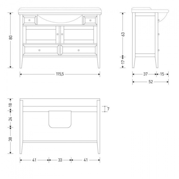 EBAN Arianna Комплект мебели, с раковиной 120см, цвет: pergamon (с незначительными дефектами)