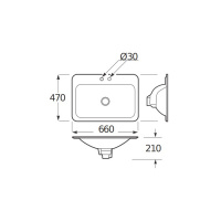 Armani Roca Baia Раковина 66x47 см, 2 отв., встраиваемая сверху, цвет: shagreen dark metallic