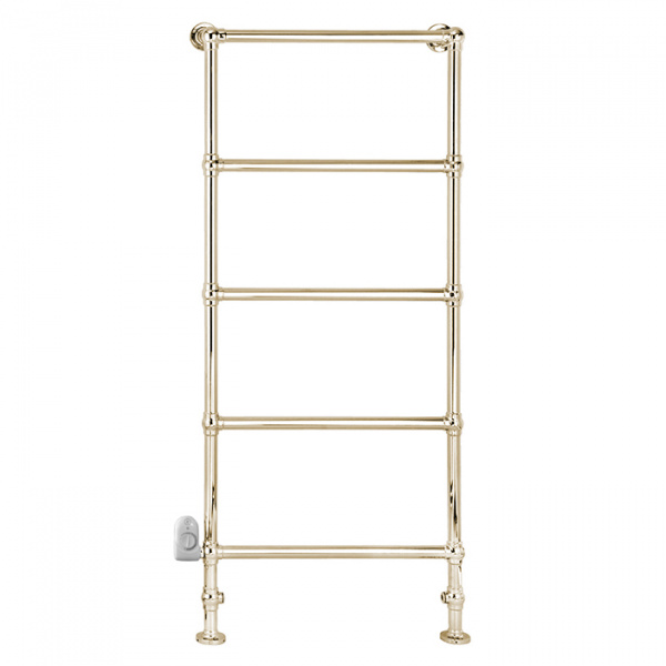 Devon&Devon Baccus 7 Полотенцесушитель электрический 75х15.7хh155.7см, напольный, термостат белый, подключение SX, цвет: светлое золото