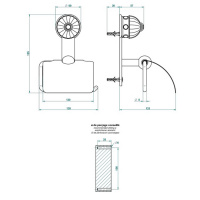 THG Cheverny Lapis Lazuli Держатель туалетной бумаги, подвесной, цвет: золото