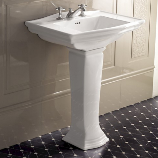 Devon&Devon Westminster Раковина 53.5х38.5 см, 1 отв., на пьедестале, цвет: белый