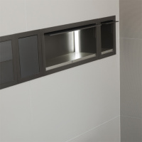 Armani Roca Island Комплект: Гигиенический выдвижной душ встроенный в шкафчик, шланг 1.8 м, цвет: silver/brushed steel