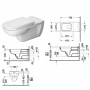 Duravit D-Code Унитаз подвесной с вертикальным смывом, для инвалидов на колясках, глубина 70см, 36x70см, Цвет: Белый