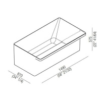 Agape Marsiglia Ванна отдельностоящая 149х87х57.5 см