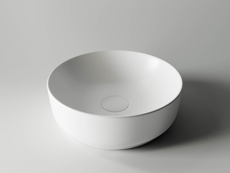 Умывальник чаша накладная круглая (цвет Белый Матовый) Element 355*355*125мм Ceramica Nova белый матовый CN6006