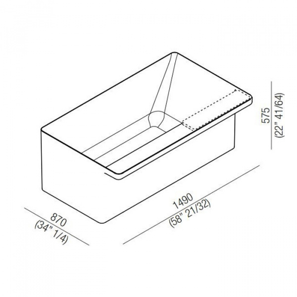 Agape Marsiglia Ванна отдельностоящая 149х87х57.5 см