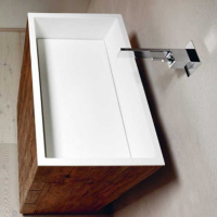 NOORTH milldue edition TOUCH Комплект мебели 64х40х88см, напольный, 3 ящика, слив в пол, раковина Milltek, цвет: Abete