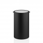 Decor Walther Black Stone BEMD Корзина для бумаги 30x18.5см, с крышкой, настольная, цвет: черный матовый / сталь матовая