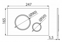 Кнопка управления для скрытых систем инсталляции, арт.M770, белый/хром-глянец, арт. M770