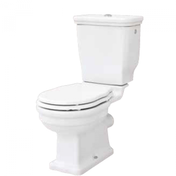 Artceram HERMITAGE унитаз моноблок 71х36см слив в стену с креплением, цвет: белый/бронза, сиденье на выбор