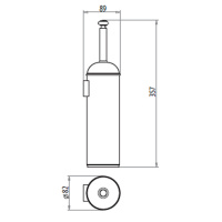 Gattoni Vivaldi Ершик для туалета подвесной, цвет: хром