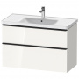 Duravit D-Neo Тумбочка подвесная 62.5x98.4x45.2 см, раковина, 1 ящик, цвет: белый высокоглянцевый
