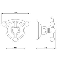 Nicolazzi Accessori Крючок подвесной, цвет: тёмная бронза