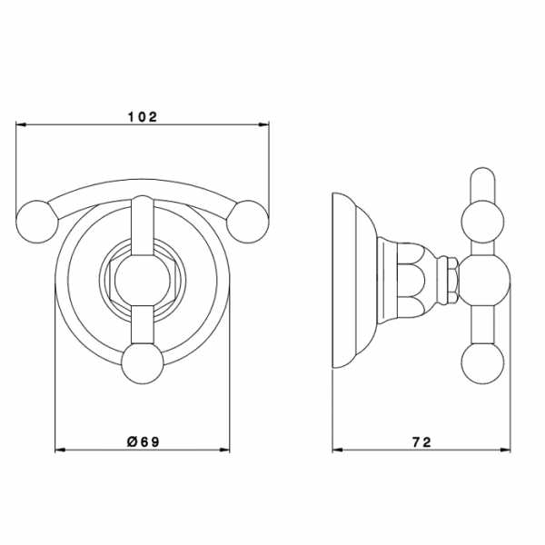 Nicolazzi Accessori Крючок подвесной, цвет: никель полированный
