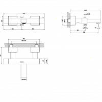 Gessi Rettangolo Термостатический смеситель для ванны с автоматическим переключателем ванна/душ, цвет: хром