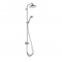 Hansgrohe Croma Душевая система Showerpipe: верхний душ 220 1jet, ручной душ, штанга для душа, держатель, цвет: хром