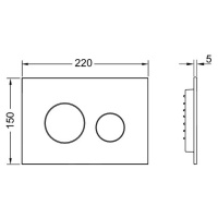 TECEloop 2.0 Панель смыва для унитаза, цвет: черный глянец