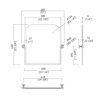Devon&Devon Gatsby 1 Зеркало 68.5х65см., поворотное, цвет: хром