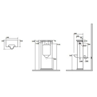 Kerasan Waldorf Писсуар напольный с сифоном и комплектом крепежей, цвет: белый