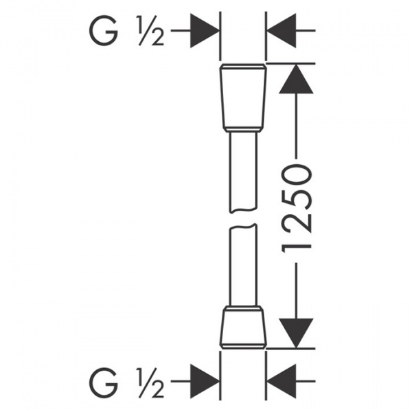 Hansgrohe Comfortflex Шланг, 1250мм, цвет: хром