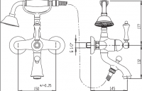 Смеситель для ванны Cezares ATLANTIS-VD-02-Sw/M