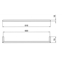 Fantini Young Полотенцедержатель 60см, подвесной, цвет: Nickel PVD